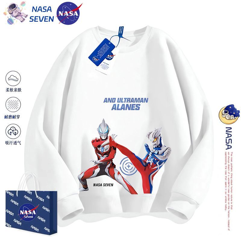 NASA pure cotton children's sweatshirt boy handsome autumn Ultraman clothes cartoon Zero pure cotton long-sleeved medium and large children