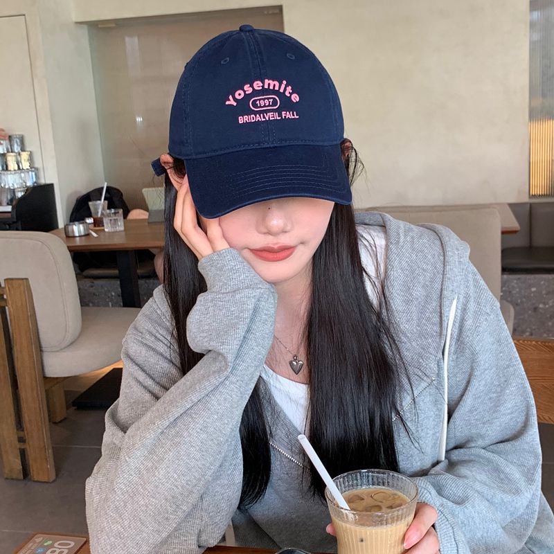 棒球帽子女軟頂寬檐顯臉小韓版百搭刺繡深頂大頭圍防曬鴨舌帽男潮