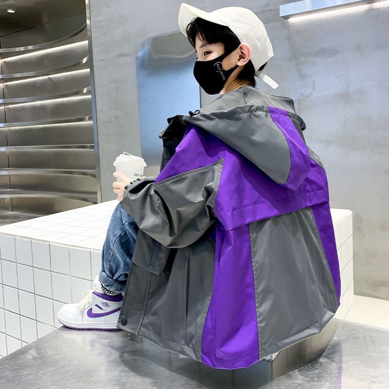 童裝男童秋裝衝鋒衣外套2023秋冬新款大童加絨加厚兒童防風衣春秋
