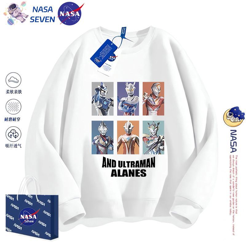 NASA賽羅奧特曼衛衣男童秋冬季純棉長袖卡通捷德貝利亞上衣兄弟裝