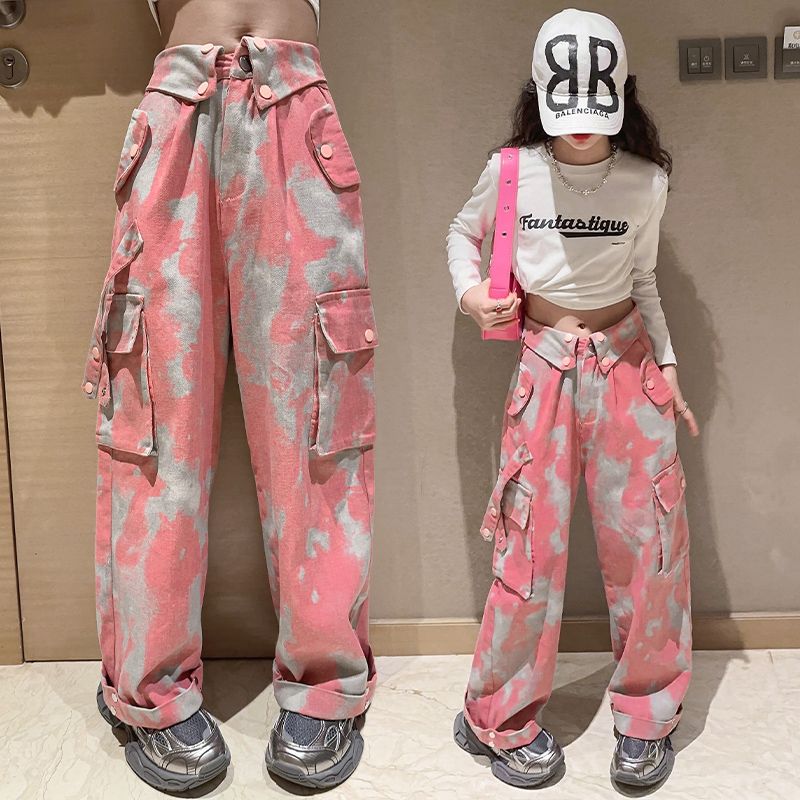 女童韩系秋季套装新款中大童美拉德百搭工装裤洋气爆款两件套