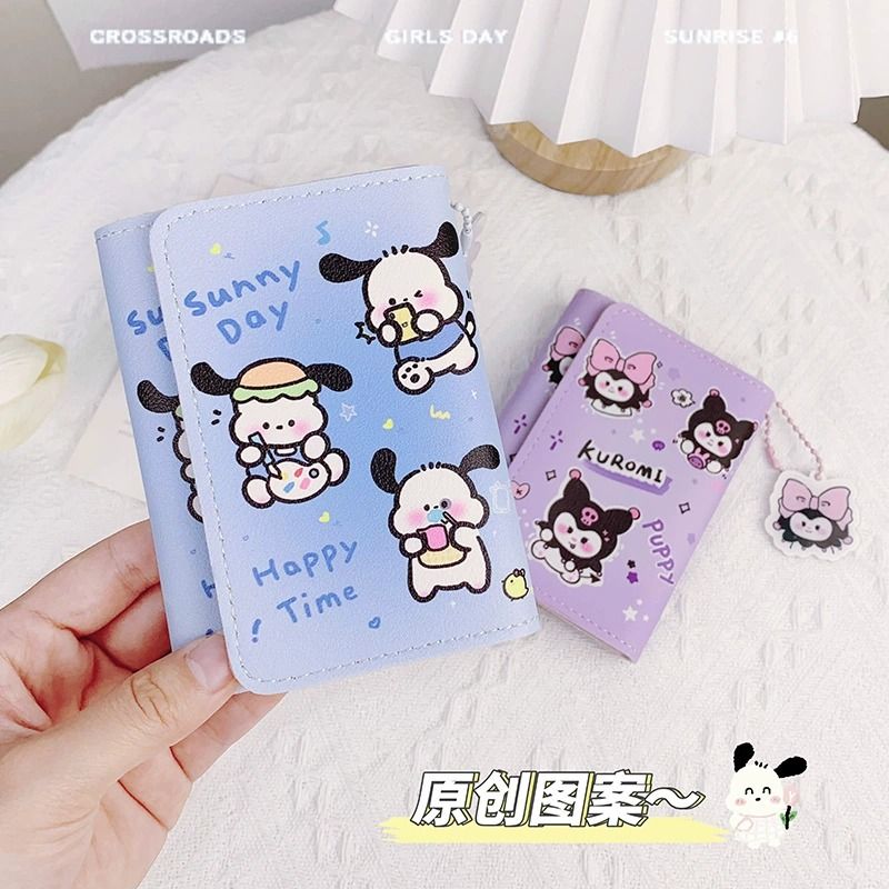  new short wallet for women cute children girls students ins thin girls wallet girly heart Korea