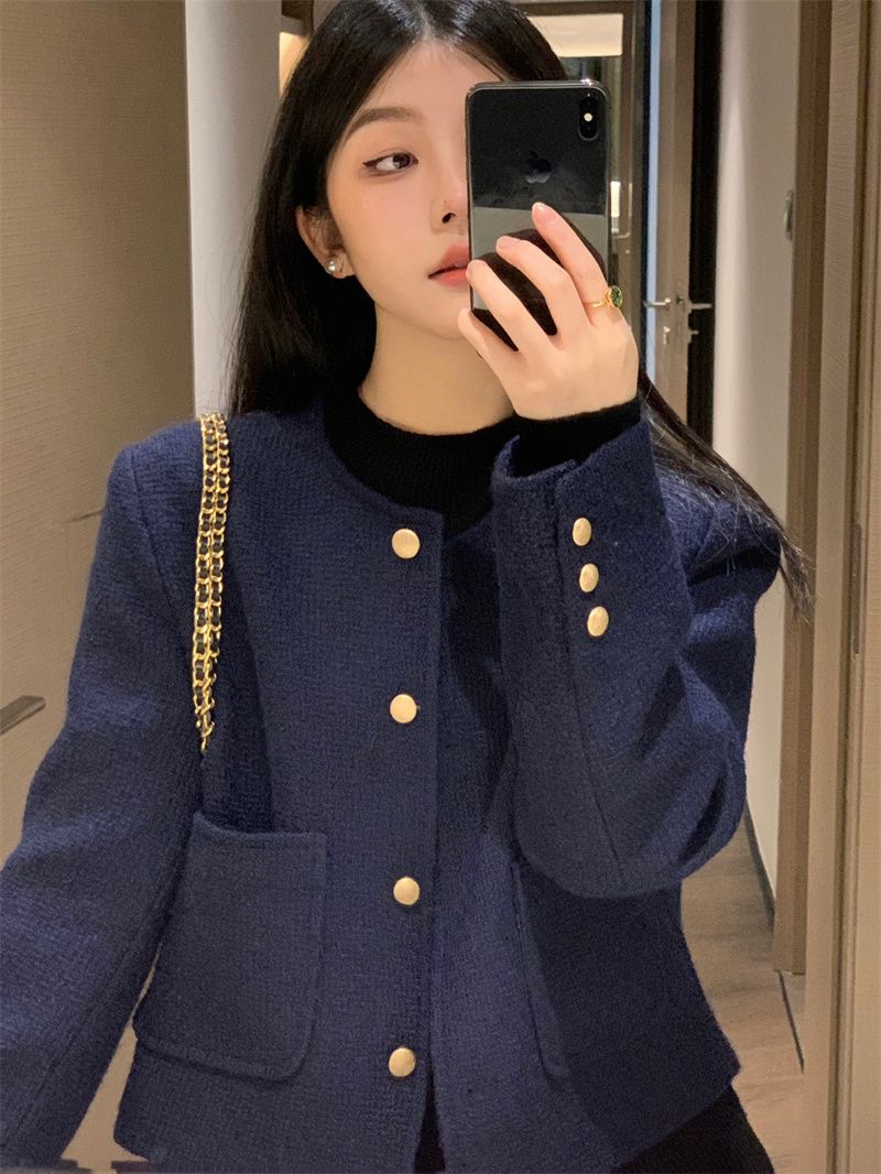 Autumn new style small fragrant jacket women's clothing niche lazy style high-end temperament age-reducing versatile short coat trend