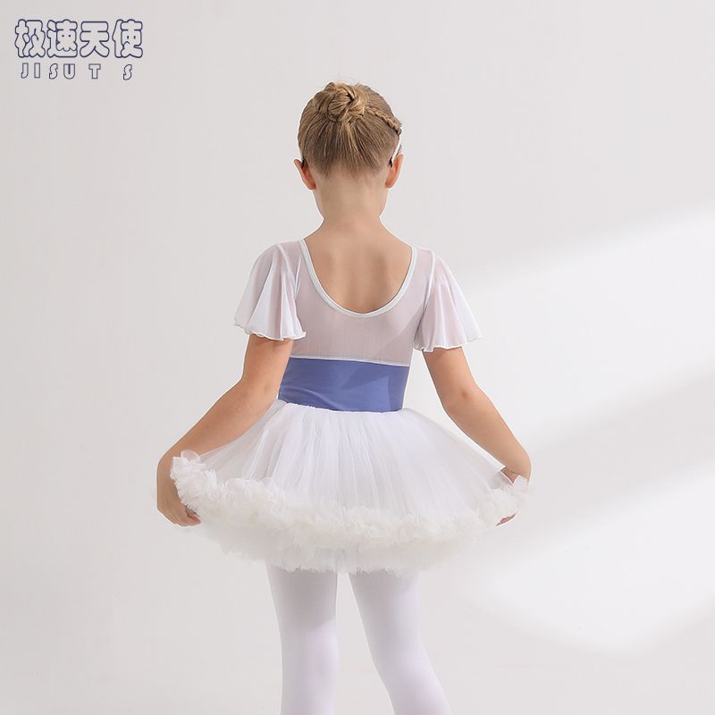 Children's dance clothing summer sleeveless lace new style girls' practice clothing toddler tutu skirt girl's dance practice clothing