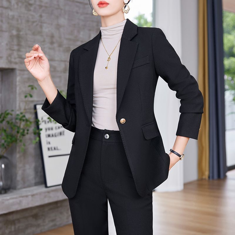 Professional suit for women autumn and winter 2023 new internet celebrity suit temperament fashion high-end formal casual small suit jacket
