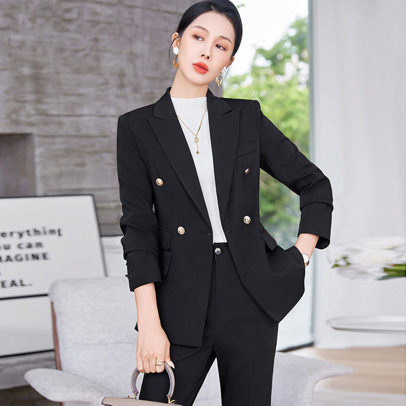 Red suit suit for women, autumn and winter professional wear, temperament goddess style, high-end interview formal wear, work and commuting work clothes