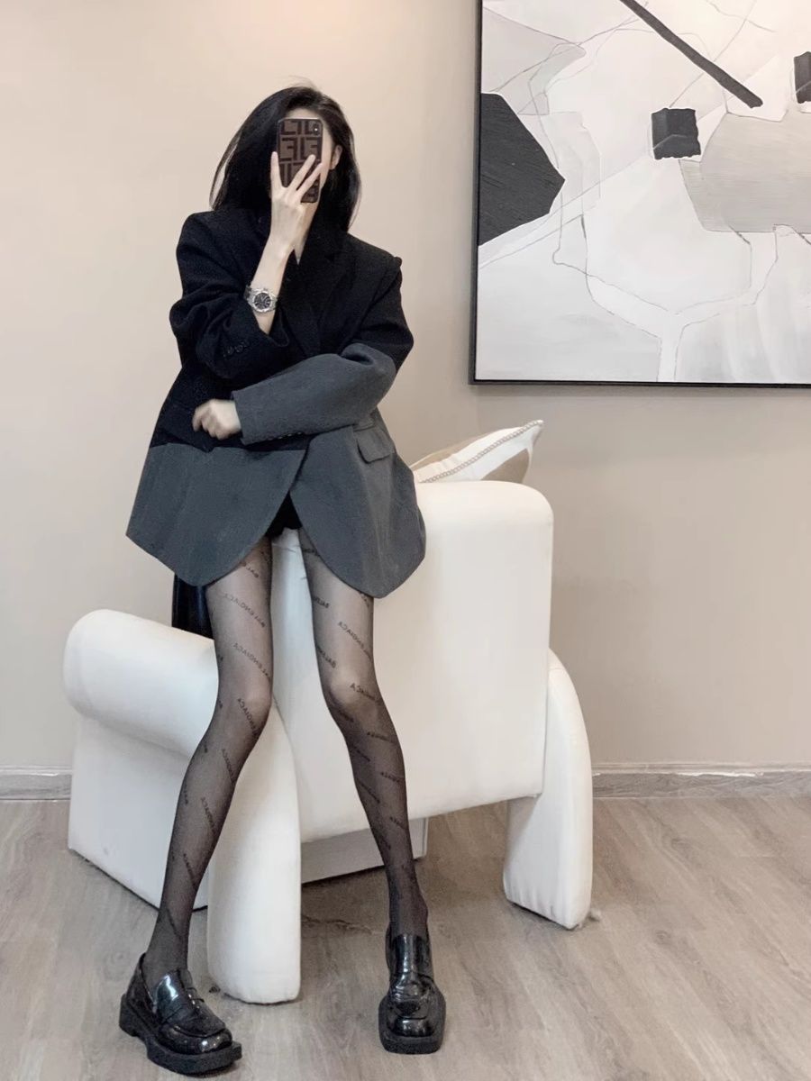 Suit jacket for women spring and autumn new style high-end design loose and small fashionable and versatile contrasting color suit top