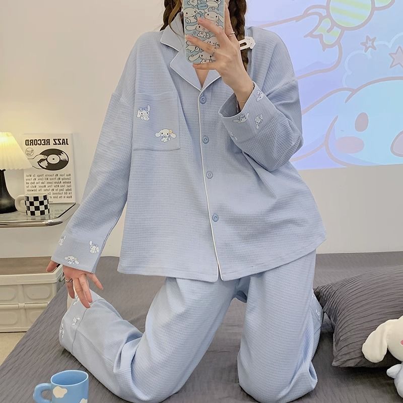 睡衣女春秋款長袖2023年新款可愛卡通高級感夏季可外穿家居服套裝