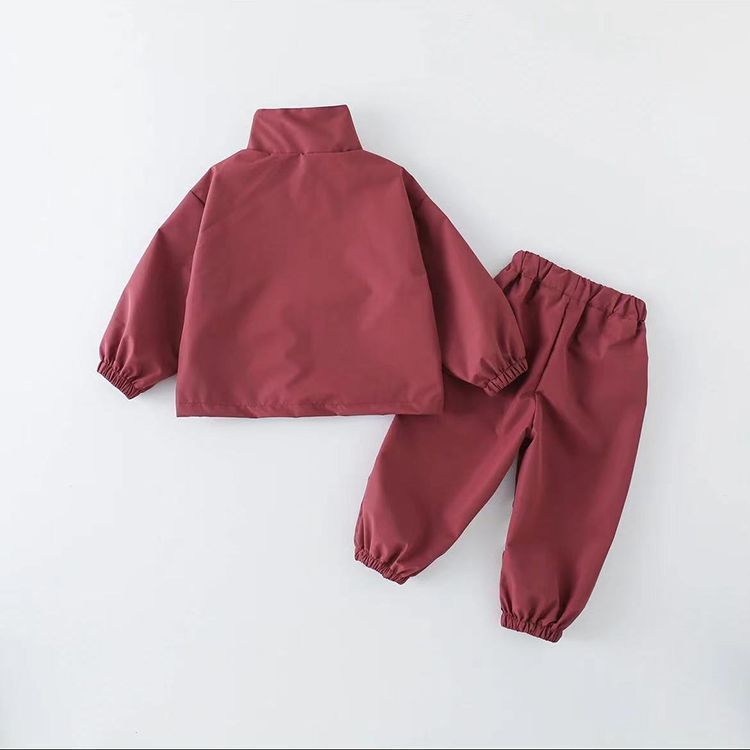 儿童秋季冲锋衣套装新款男女童运动休闲开衫外套爆款两件套潮
