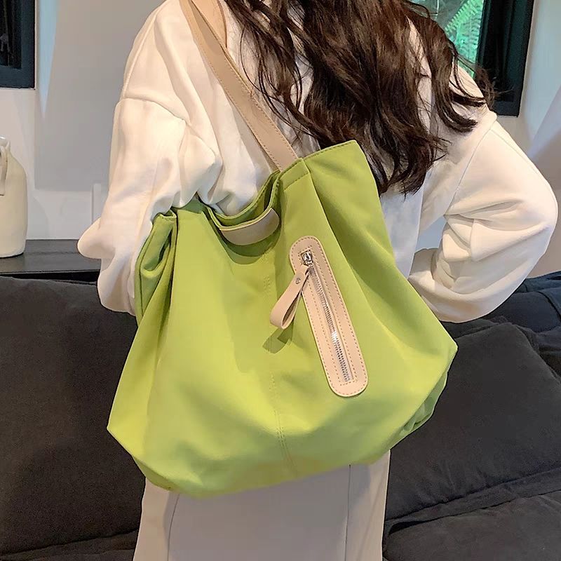 Summer small fresh fashionable large bag for women 2023 new high-end texture canvas bag versatile large capacity tote bag