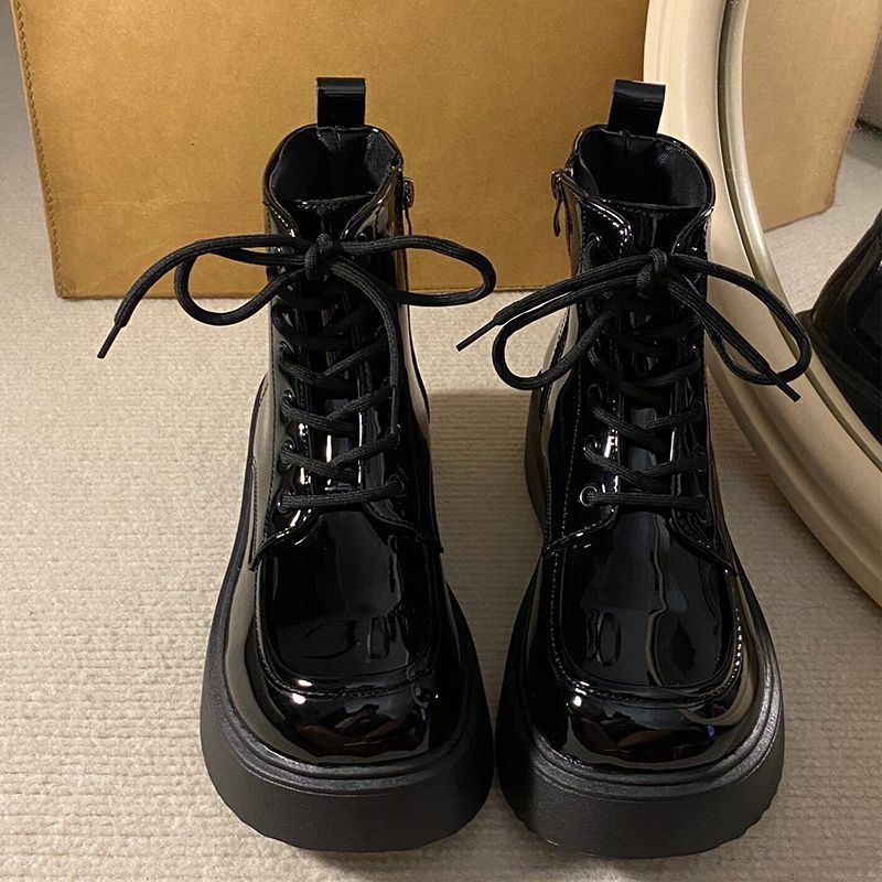 Thick-soled retro versatile sweet and cool big-head thick-soled Martin boots for women 2023 autumn new ins British style short boots
