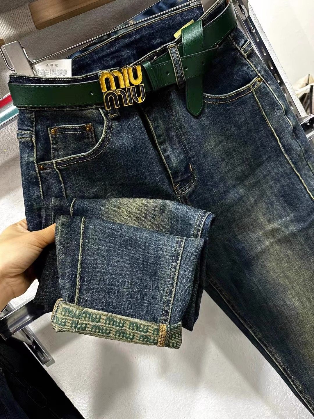 復古哈倫牛仔褲女2023年秋季薄款高腰顯瘦九分小個子彈力老爹褲女