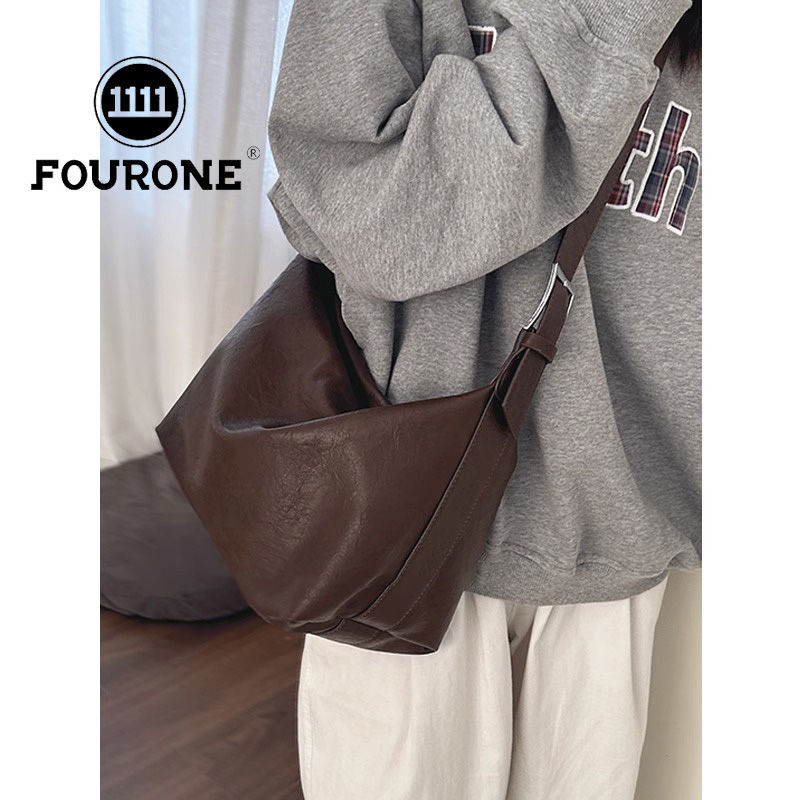 Large-capacity bag for women 2023 new trendy retro tote bag niche single shoulder crossbody bag commuter bag