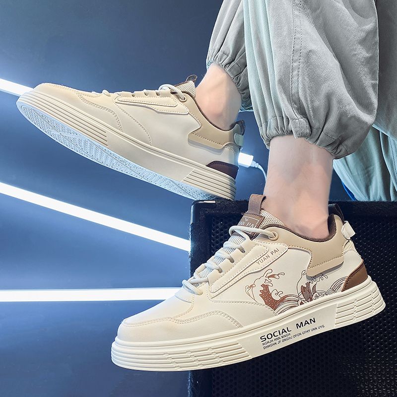 Men's shoes 2023 new summer versatile niche design low-top casual sneakers men's sports autumn white trendy shoes