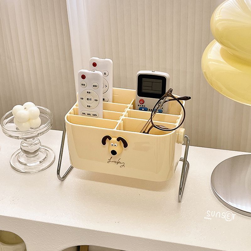 电视空调遥控器收纳盒客厅创意轻奢高档茶几桌面置物架杂物整理盒