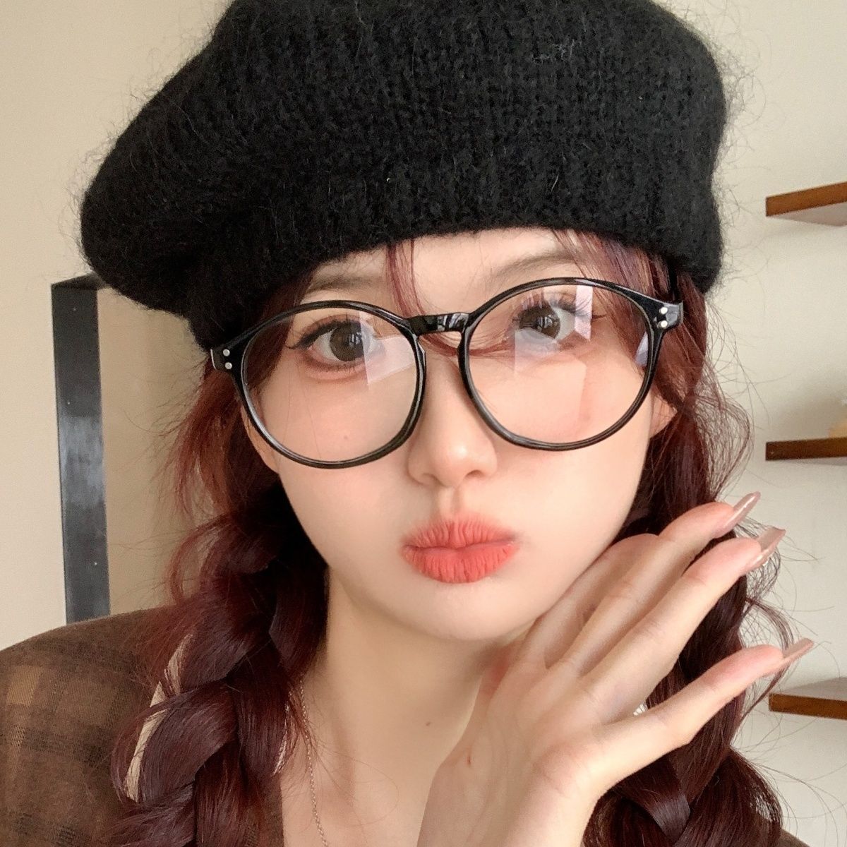 黑框眼鏡女韓版潮近視度數可配素顏神器大臉顯瘦平光防藍光眼睛架