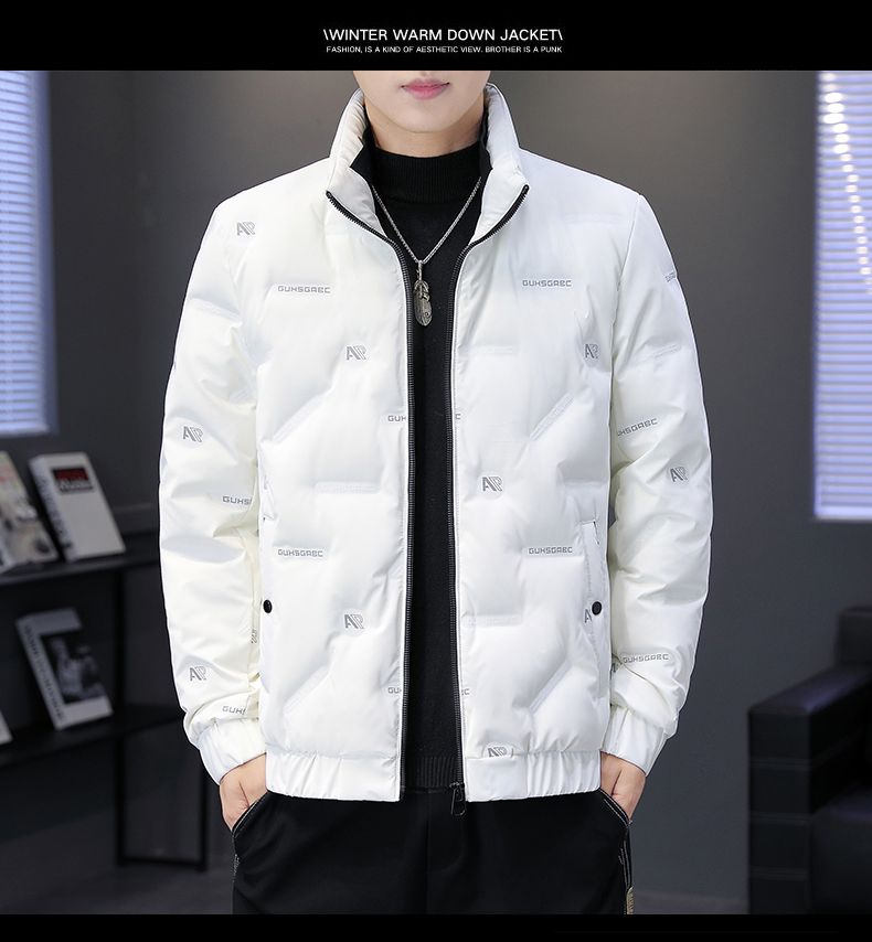 Piumino leggero e sottile da uomo 2023 nuova giacca invernale di fascia alta addensato calore tendenza versatile e bello da uomo_voghion.com