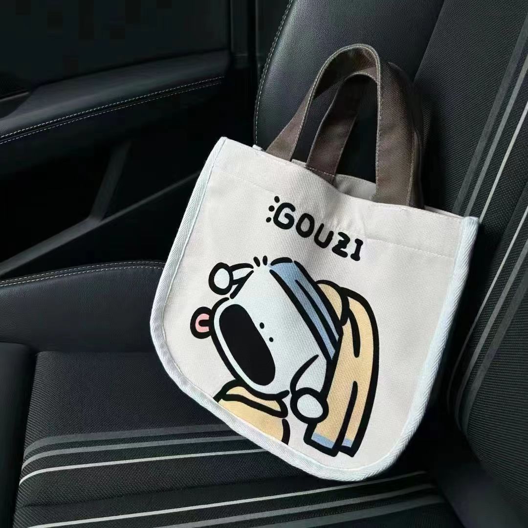 Handbag to carry out, high-looking canvas bag, female student bag, office worker lunch bag, lunch box handbag