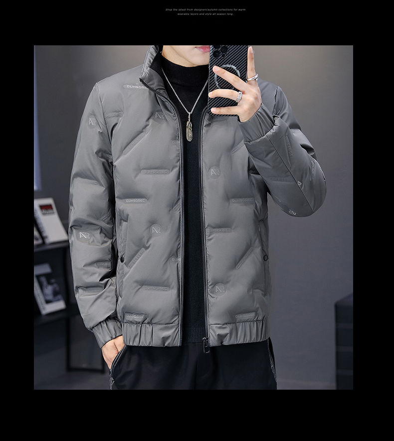 Piumino leggero e sottile da uomo 2023 nuova giacca invernale di fascia alta addensato calore tendenza versatile e bello da uomo_voghion.com
