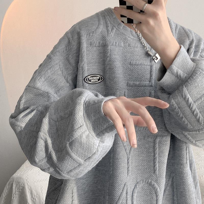 衛衣男秋季新款痞帥衣服寬鬆百搭oversize慵懶風外套男情侶上衣服