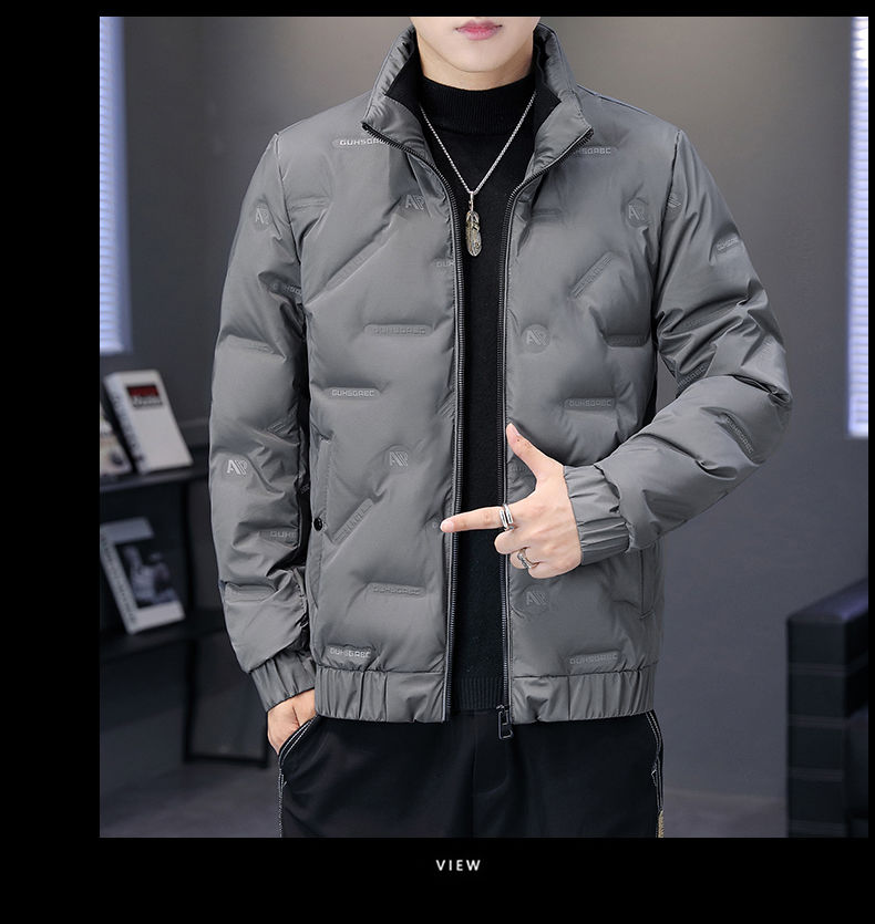 Piumino leggero e sottile da uomo 2023 nuova giacca invernale di fascia alta addensato calore tendenza versatile e bello da uomo_voghion.com