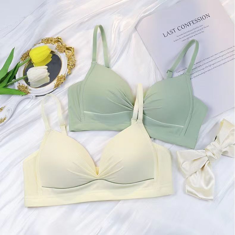 Story of the Flower Season Summer Thin Underwear Women's Big Breast Seamless Girly Style Push-Up Breast-Reducing Anti-Sagging Bra