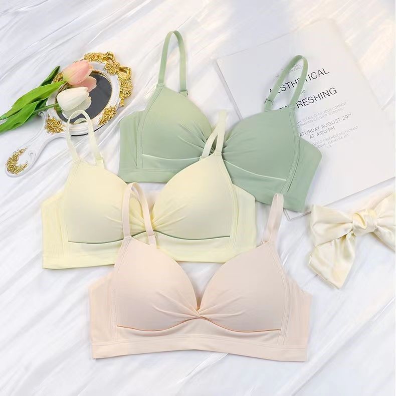 Story of the Flower Season Summer Thin Underwear Women's Big Breast Seamless Girly Style Push-Up Breast-Reducing Anti-Sagging Bra