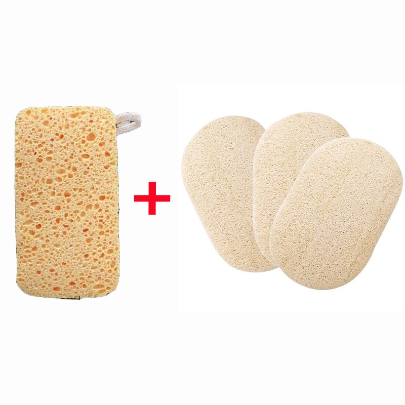 Geschirr mit Fruchtfleisch spülen, Küche reinigen, Flecken entfernen, Schwamm-Luffa-Fruchtfleisch bürsten, Schüssel abwischen und doppelseitig_voghion.com
