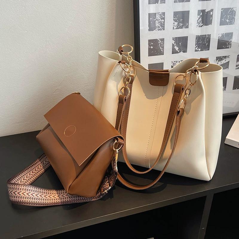 High-end large-capacity class commuting bag 2023 new women's bag, fashionable and versatile crossbody bag, shoulder tote bag