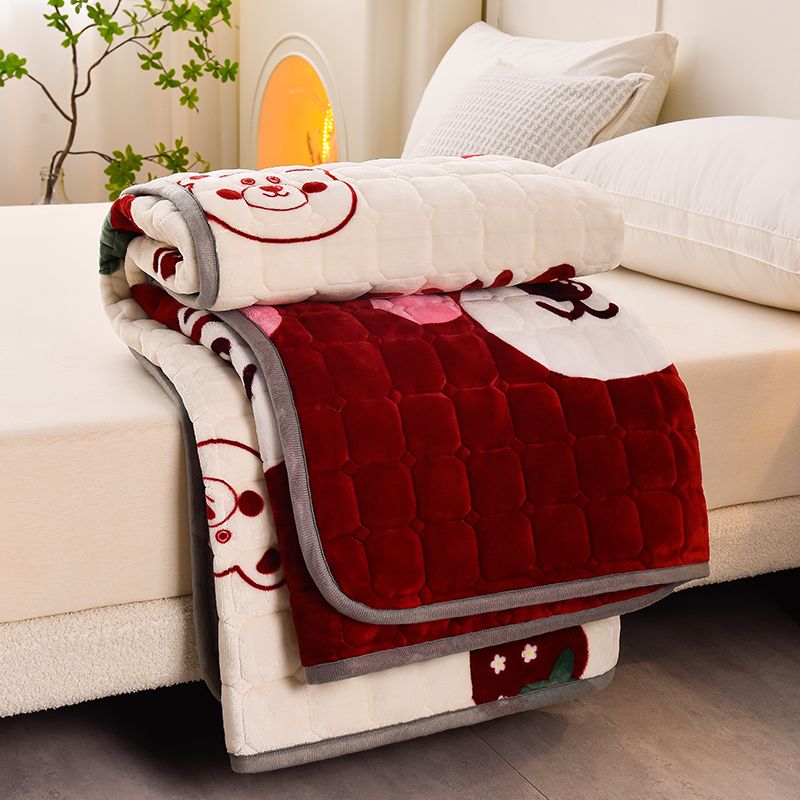A类牛奶绒床垫防滑软垫家用加厚床褥学生冬季宿舍加厚保暖单双人