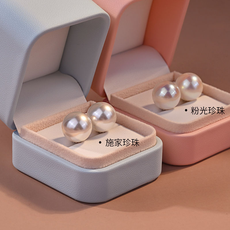 正圓999純銀大珍珠耳釘女輕奢高級感養耳洞足銀2023年新款耳飾