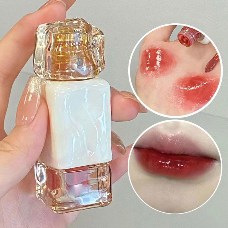 泰式奶糕冰塊唇釉鏡面水光防水嘟嘟唇玻璃唇口紅高級感唇蜜新款