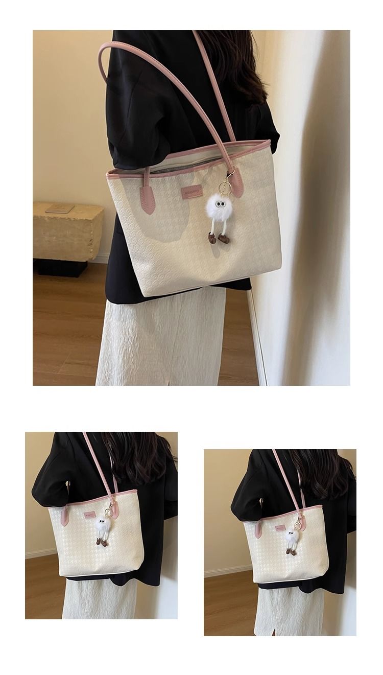 Borsa tote grande capienza autunno/inverno H7 Premium per donna, semplice e versatile, alla moda, con colori a contrasto, portatile_voghion.com
