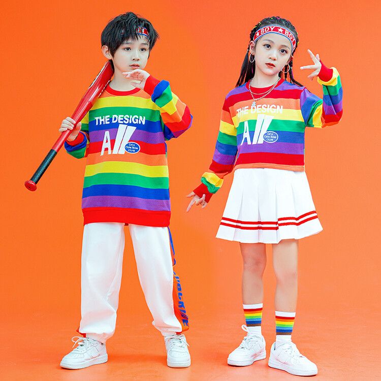 兒童啦啦隊表演服幼兒舞蹈服秋季小學生運動會啦啦操演出服爵士舞