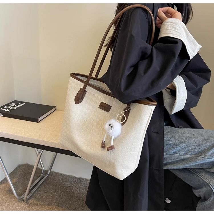 Borsa tote grande capienza autunno/inverno H7 Premium per donna, semplice e versatile, alla moda, con colori a contrasto, portatile_voghion.com