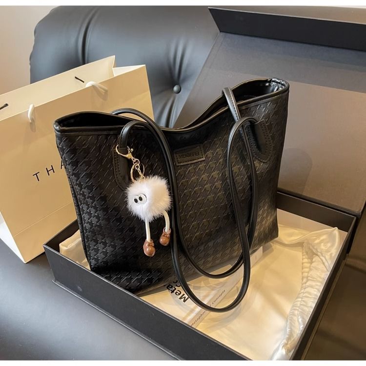 Borsa tote grande capienza autunno/inverno H7 Premium per donna, semplice e versatile, alla moda, con colori a contrasto, portatile_voghion.com