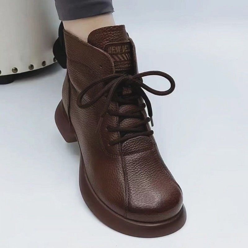 女靴2022秋季新款马丁靴舒适百搭女靴防滑复古厚底骑士靴