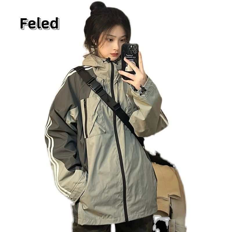 Feila Denton autumn and winter new assault jacket for men and women American retro loose hooded top design jacket