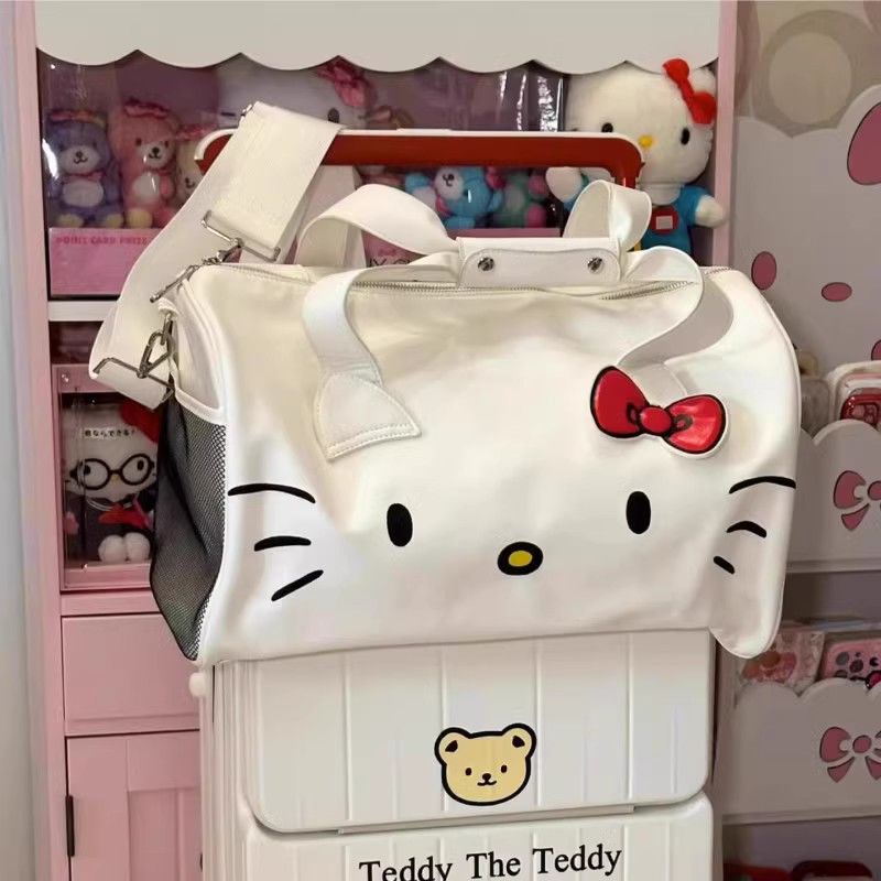 HelloKitty旅行包卡通可愛行李包單肩包斜挎包大容量手提收納包