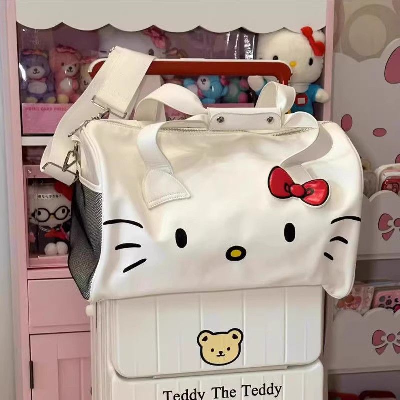 HelloKitty旅行包卡通可愛行李包單肩包斜挎包大容量手提收納包