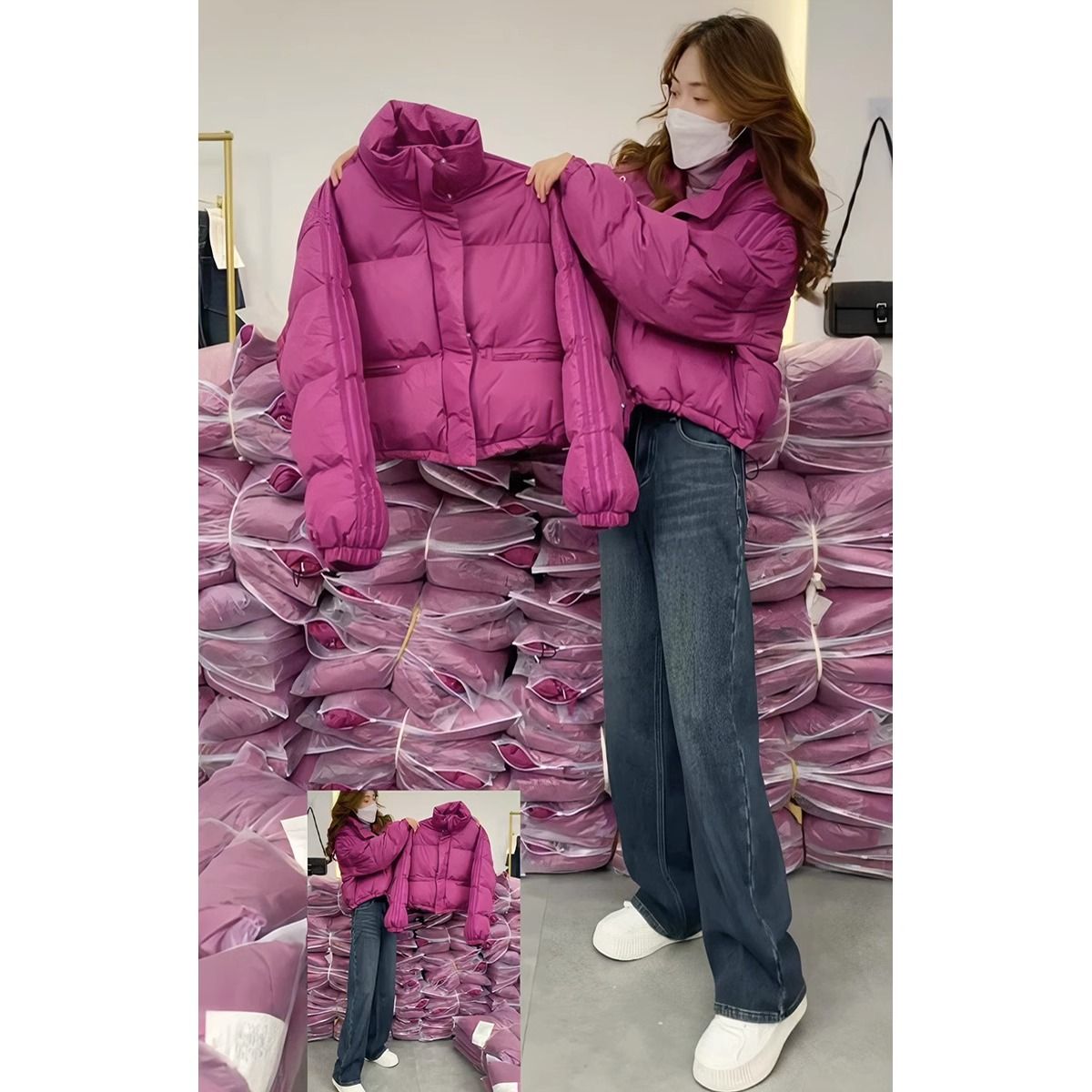 冬季新款洋氣減齡羽絨棉服棉衣女學院風寬鬆棉襖外套春