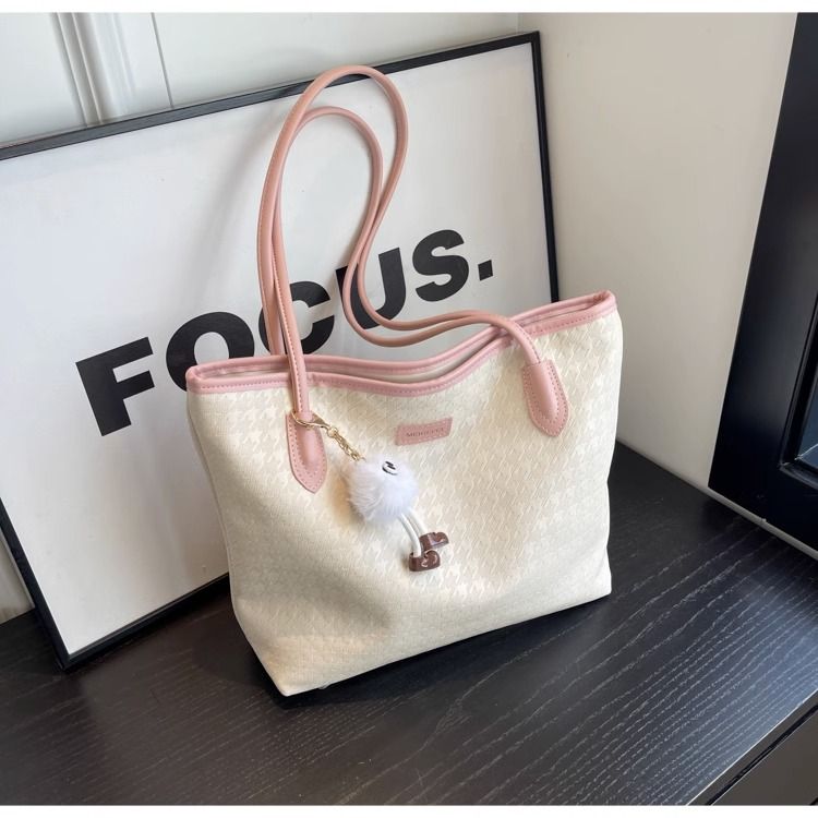 Borsa tote grande capienza autunno/inverno H7 Premium per donna, semplice e versatile, alla moda, con colori a contrasto, portatile_voghion.com