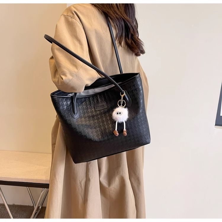 Borsa tote grande capienza autunno/inverno H7 Premium per donna, semplice e versatile, alla moda, con colori a contrasto, portatile_voghion.com