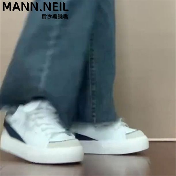 Mann Neil高颜值开学季多巴胺小白鞋女2023新款学生休闲运动板鞋
