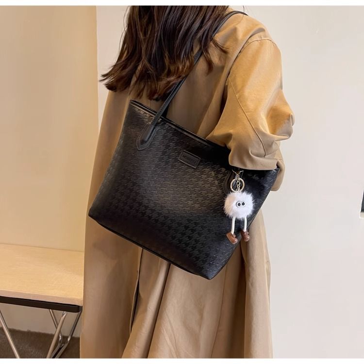 Borsa tote grande capienza autunno/inverno H7 Premium per donna, semplice e versatile, alla moda, con colori a contrasto, portatile_voghion.com