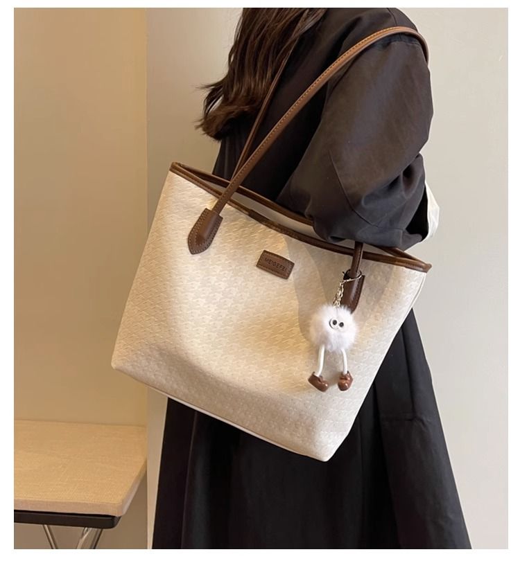 Borsa tote grande capienza autunno/inverno H7 Premium per donna, semplice e versatile, alla moda, con colori a contrasto, portatile_voghion.com