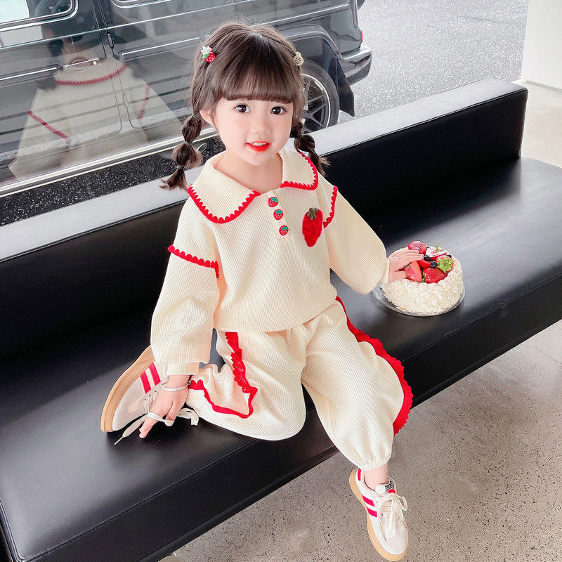 女童秋装2023新款套装洋气儿童装时髦运动女宝宝春秋季网红两件套