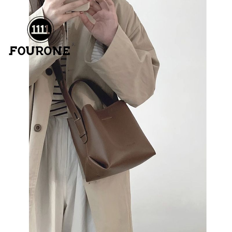 Retro handbags, women's bags, new trendy Korean bucket bags, niche versatile shoulder bags, crossbody bags
