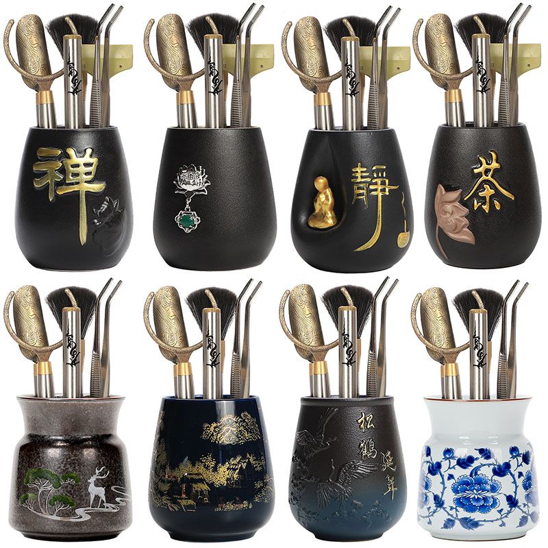 不锈钢加厚茶夹功夫茶具金属镊子杯夹防烫手茶夹子茶道六君子配件