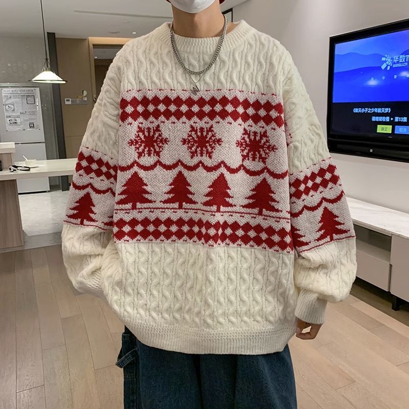 美式麻花情侶毛衣秋季潮牌ins復古寬鬆軟糯針織衫男款慵懶風外套